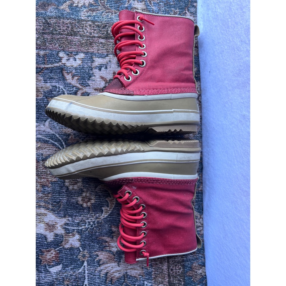Gorpcore Sorel Caribou Premium Red Tan Waterproof Winter Snow Boots Womens 8 - Picture 6 of 8
